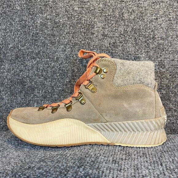 Sorel Out N About III Conquest Gray Boot Women 7 Waterproof Suede Ankle Hiking - Picture 2 of 8